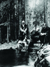 With his Romanian friend Ioan Buşiţia and Kodály in Transylvania, 1918
