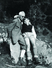 With his son Péter in Switzerland, early 1930s