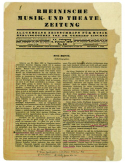 Bartók's autobiography published in 1919 with the composer's markings and revisions