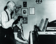 With his piano pupil Ann Chenée, 1940s (Photo: G.D. Hackett)