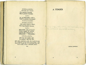The end of Duke Bluebeard's Castle in the first edition showing Bartók's interpolation of the text “Szép vagy, szép vagy”