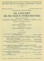 Bill of the Prague concert featuring the Dance Suite, May 19, 1925; Bartók estate, © 2005, Gábor Vásárhelyi