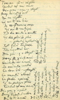 Three pages of Bartók's folk text collecting notebooks showing the two related Romanian ballad texts used in the libretto of Cantata profana composed in 1930; Bartók estate, © 2005, Gábor Vásárhelyi